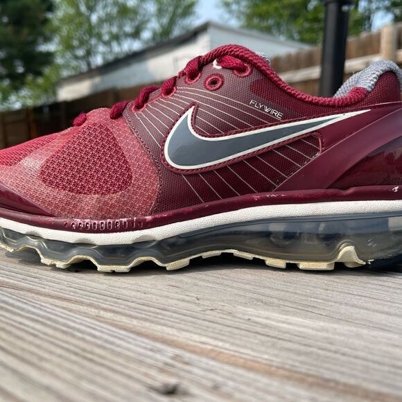 Nike Air Max 2010 Flywire 386374-600 Retro Maroon Women's Sneakers Size 6.5M - Picture 15 of 16